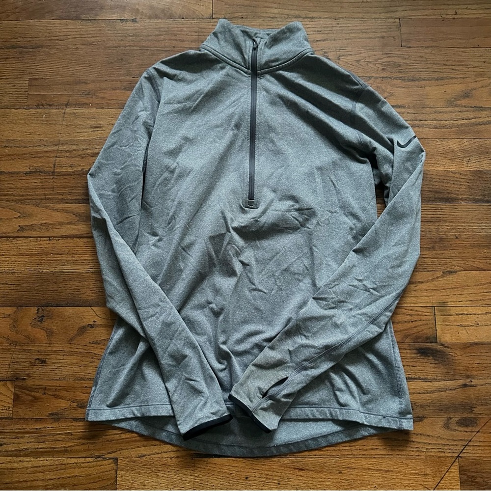 Woman’s Lightweight Grey Quarter-Zip Pullover